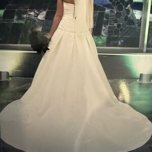 Elegant Anjolique 764 Ivory Satin Wedding Dress - Preserved!